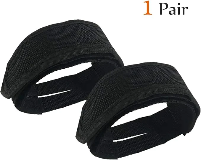 SBYURE 1 Pairs Bicycle Pedal Straps Black