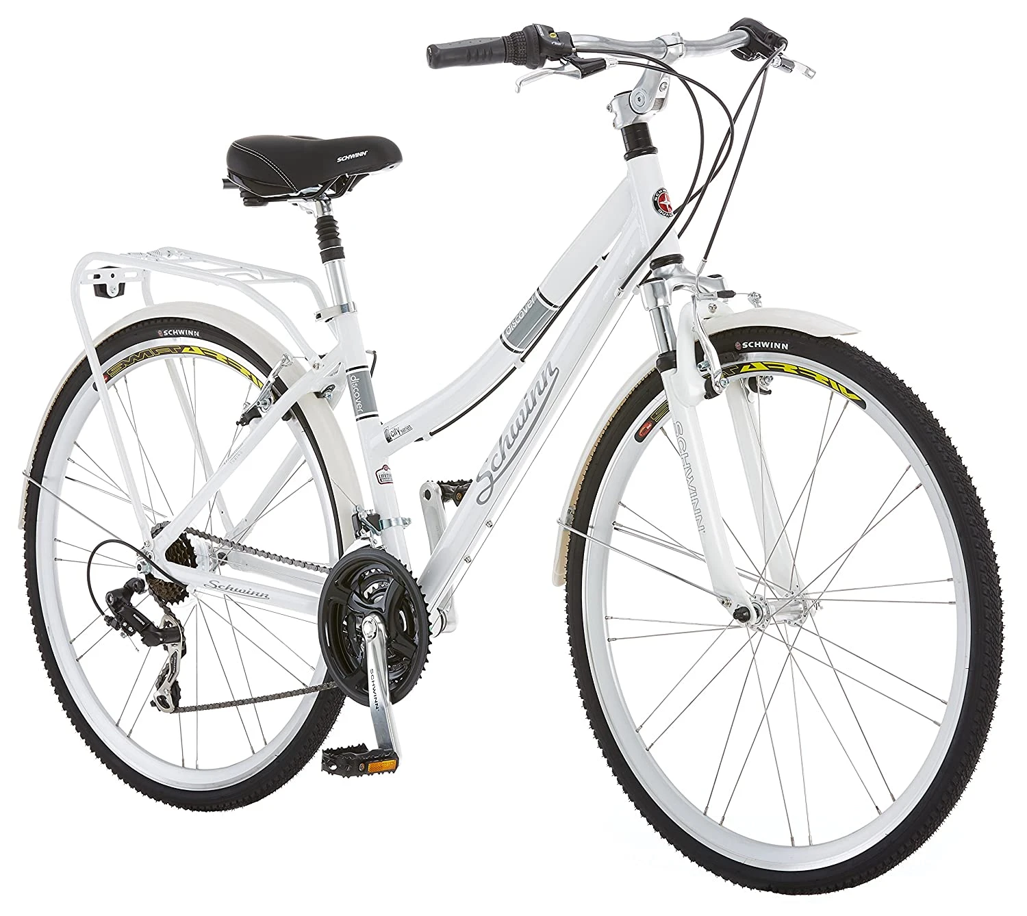 Schwinn Discover Hybrid Bike for Men and Women, Small
